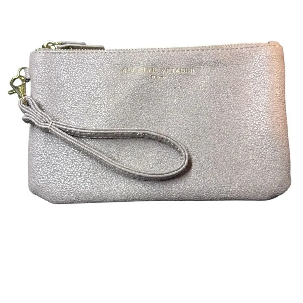 Adrienne Vittadini Studio Women's Gray Detachable Strap Charging Wallet Wristlet
